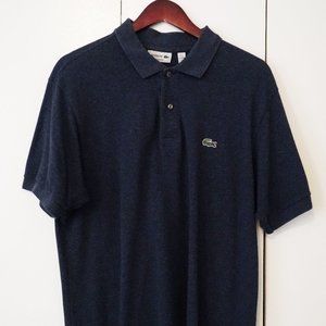 Lacoste Polo Shirt Adult XL Size 6 Blue Cotton Outdoors Crocodile Preppy Mens